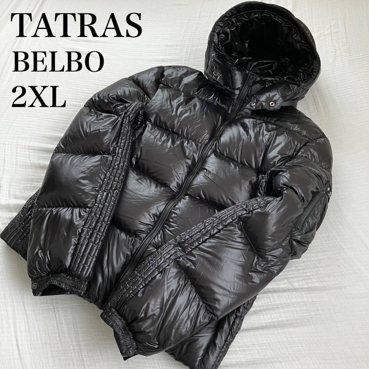 【極美品】2XL 大きいサイズ TATRAS タトラス BELBO ベルボ ダウンジャケット ブラック 光沢 シャイニー 22年AW 現行