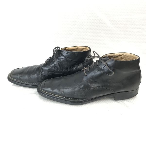 メンズビギ/MEN'S BIGI☆本革/チャッカブーツ【25.0M/黒/BLACK】ショートブーツ/ビジネス/dress shoes◇bWB99-4