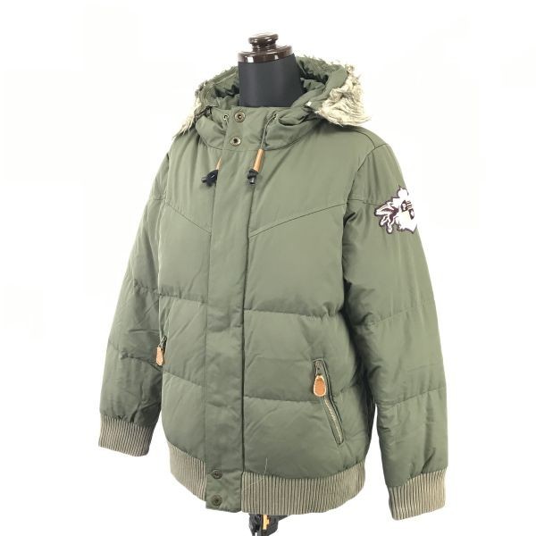 NIKE/ナイキ☆肉厚/75%ダウンジャケット【レディースS/カーキ/khaki】モッズコート風/着脱ファー/Jackets/Jumpers◇cBH272