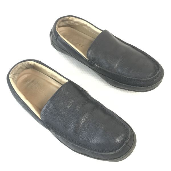 スペリートップサイダー/SPERRY TOP-SIDER☆本革/スリッポン/ドライブシューズ【USA10/27.5-28.0/黒/BLACK】シボ加工/STS10723◇bi-168