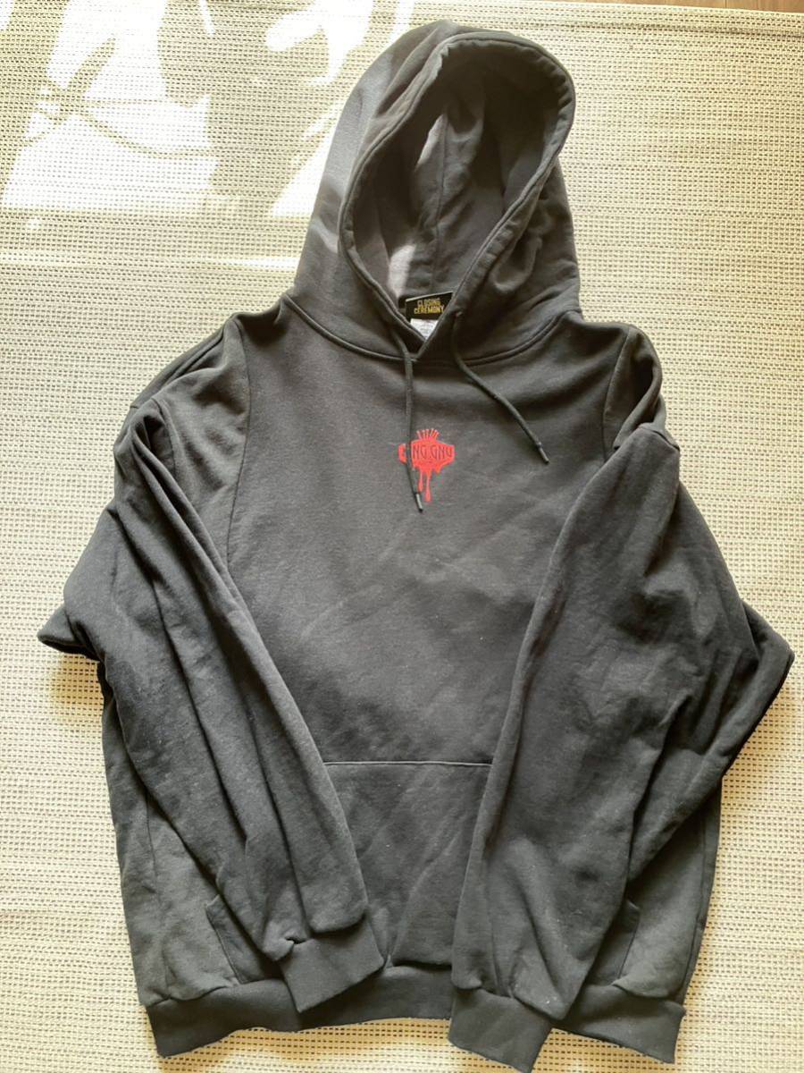 King gnuキングヌー/プルオーバーパーカーDRIPPED LOGO HOODIE/黒[RED] /Lサイズ(millennium paradeミレニアムパレードフーディー_画像1