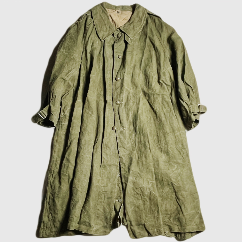 希少! 40's フランス軍 M35 M-35 LINEN MOTORCYCLE COAT FRENCH ARMY フレンチアーミー モーターサイクルコート M47 M-47 M38 M-38 バイク