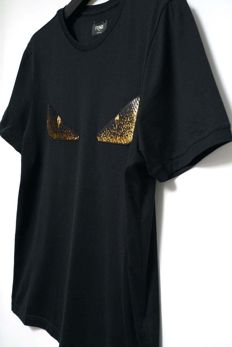 中古 FENDI フェンディ モンスタースパンコール Tシャツ ブラック Size S_画像5