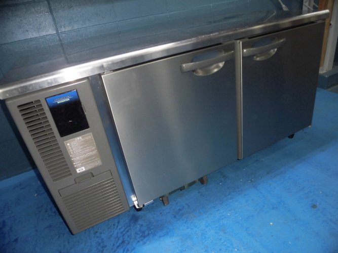 662 ホシザキ 台下冷蔵庫 RT-150SDF-E-ML 幅1500x750 ワイドスルー中柱無 テーブル形冷蔵庫 厨房 店舗 中古 2017年製 和歌山