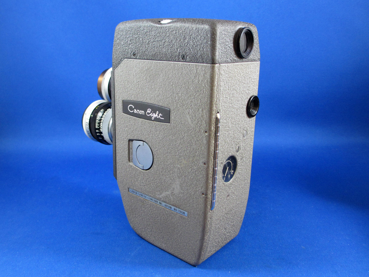 Canon Eight(キャノン Cine 8-T) リール回ります 2ターレット式8ミリ CANON LENS C-8 13mm f:1.4 25mm f:1.8　昭和レトロ アンティーク_画像5