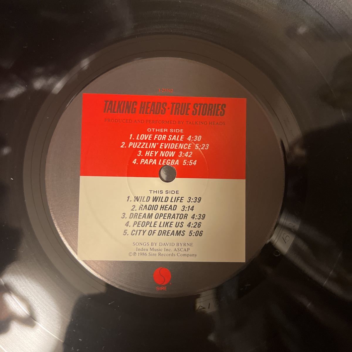 1986年作品 トーキング・ヘッズ送料無料 トルゥー・ストリィーズ 綺麗傑作最高盤 お値打ち盤 ヴィンテージレコード オールドレコードの画像5