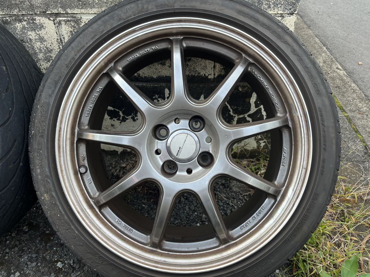 【４本セット】WORK EMOTION D9R 17インチ +38 7J 4×100 タイヤ付き_画像2