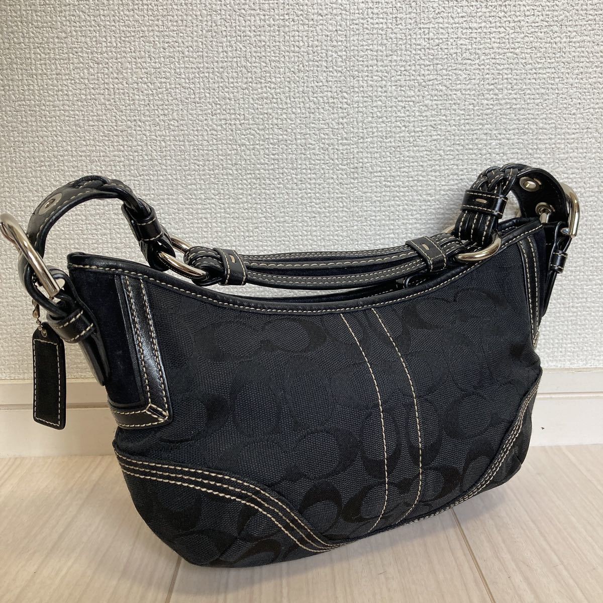 美品 COACH コーチ レディース ハンドバッグ ミニトートバッグ-