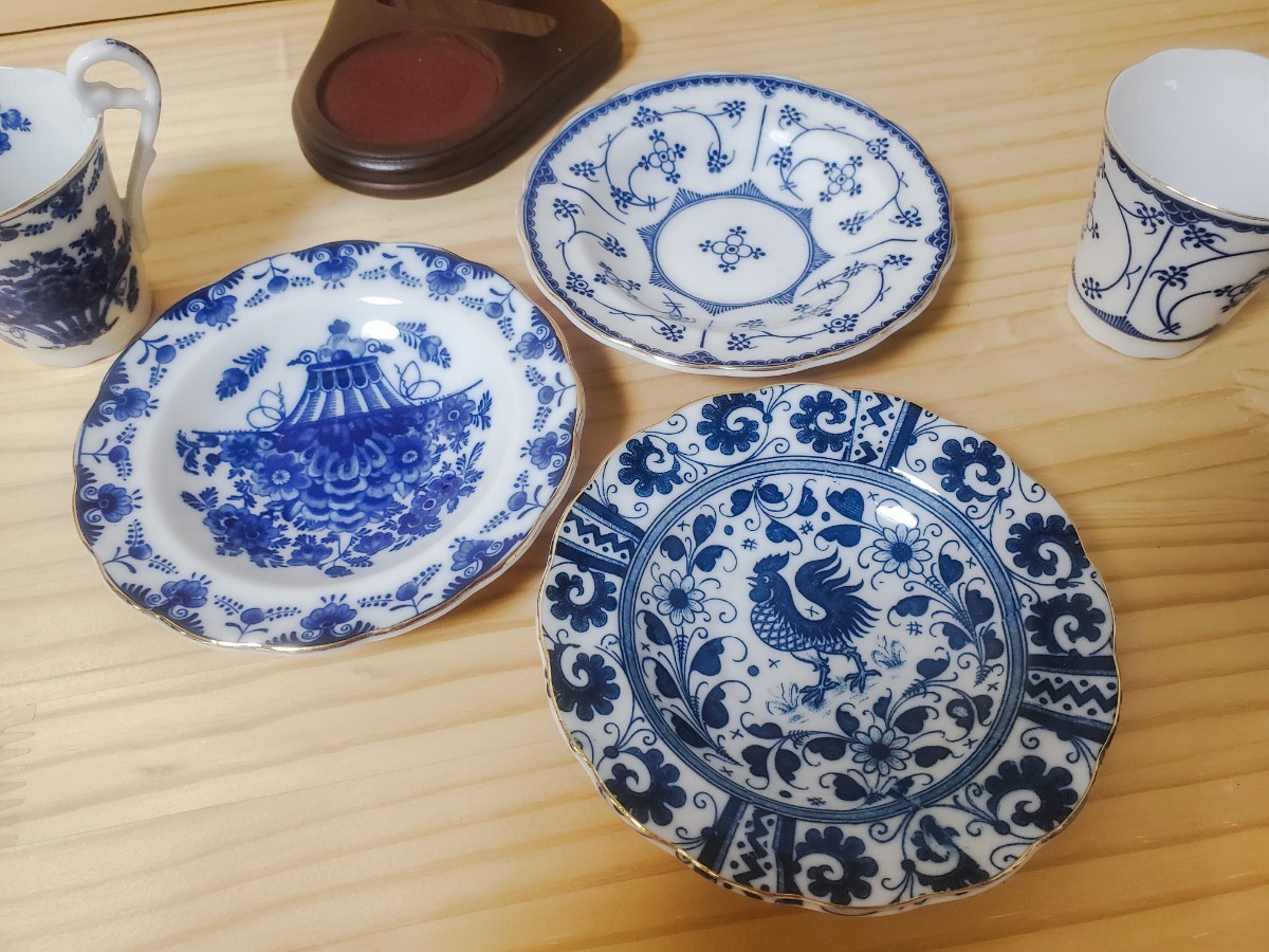 NARUMI ナルミ アンティークブルー デミタスカップ&ソーサー 3 NARUMI ナルミ アンティークブルー デミタスカップ&ソーサー 3