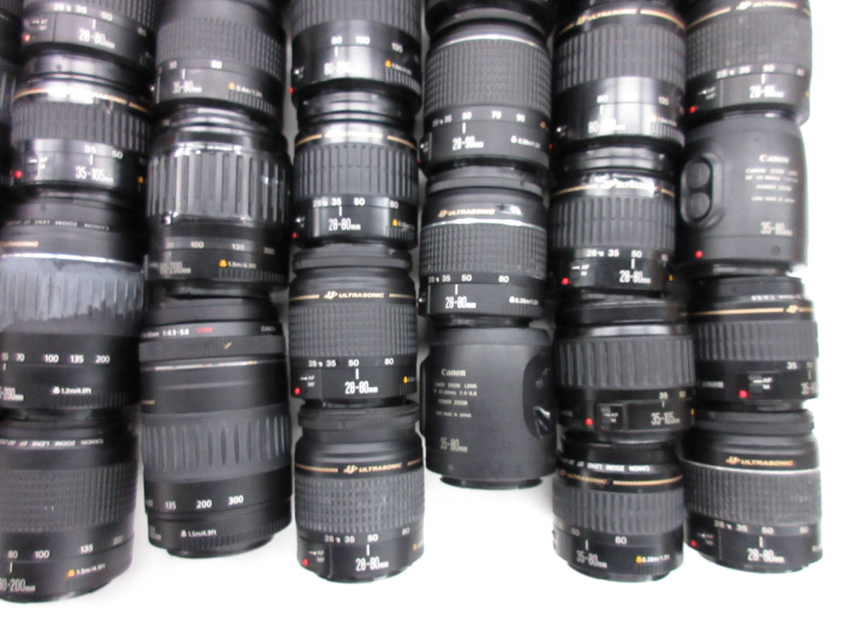 (3970U)ジャンク Canon EF28-80mm 3.5-5.6ⅤUSM 55-200mm 4.5-5.6ⅡUSM 等 キヤノン まとめてセット 94本 動作未確認 同梱不可_画像7