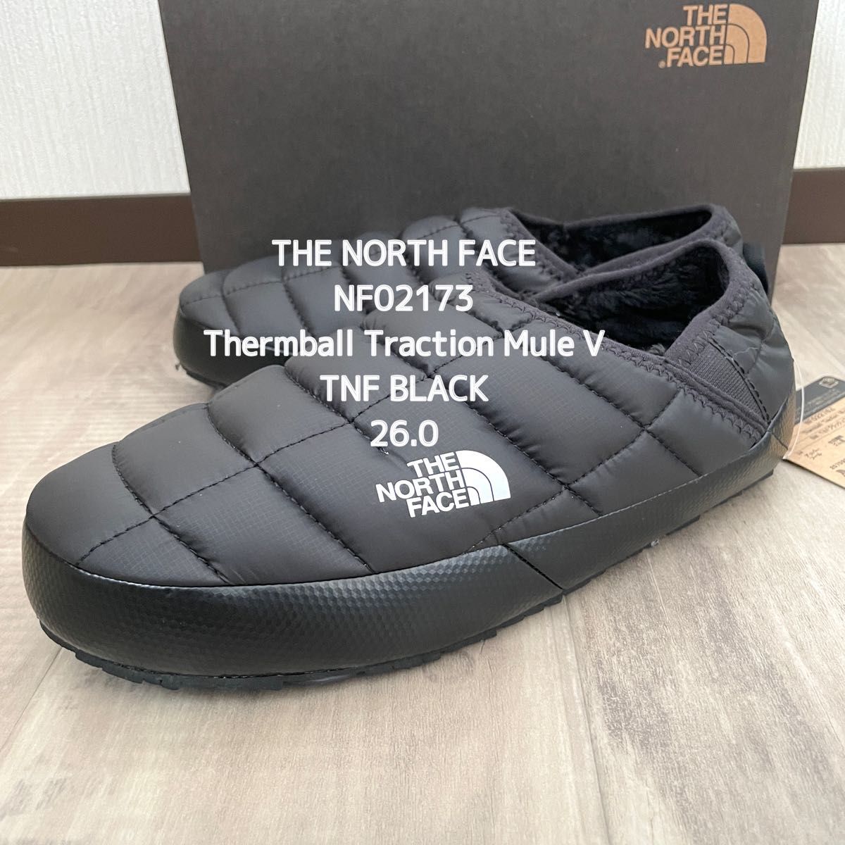 【新品未使用】THE NORTH FACE ザノースフェイス サーモボールトラクションミュール 冬靴 サンダル スリッポン 26