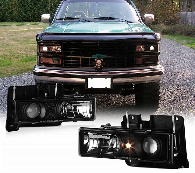 [ ultra rare / immediate payment / black ]95-99y Tahoe / 92-99y Suburban Yukon 88-98y C-1500 C-2500 K-1500 Sierra projector head light 2PC