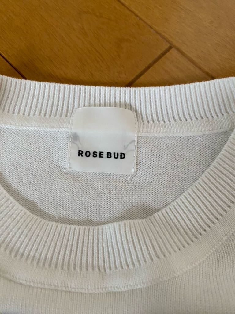 美品◆ROSE　BUD ローズバッド　インターシャニット◆ファンタロゴニット◆コラボニット