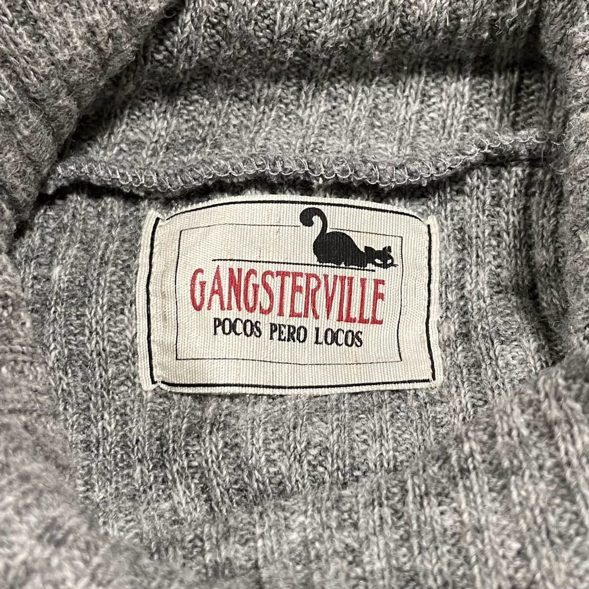 *sizeXL* GANGSTERVILLE gang Star Bill Logo нашивка вышивка li свинья -toru шея с высоким воротником вязаный свитер cut and sewn GLADHAND