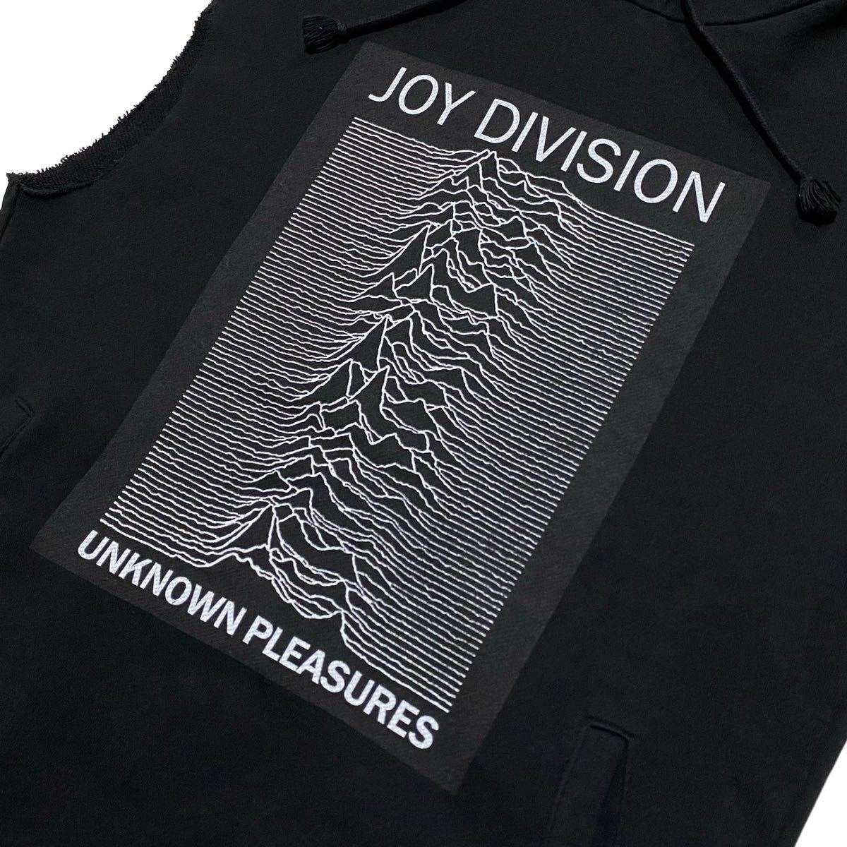 名作 Rags McGREGOR ラグスマックレガー NO SLEEVE HOODIE SWEAT JOY DIVISION UNKNOWN ノースリーブ カットオフ スウェット パーカー 黒 M_画像4