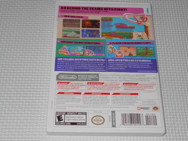 Wii★Kirby's Epic Yarn 海外版 北米版★箱付・説明書付・ソフト付_画像2