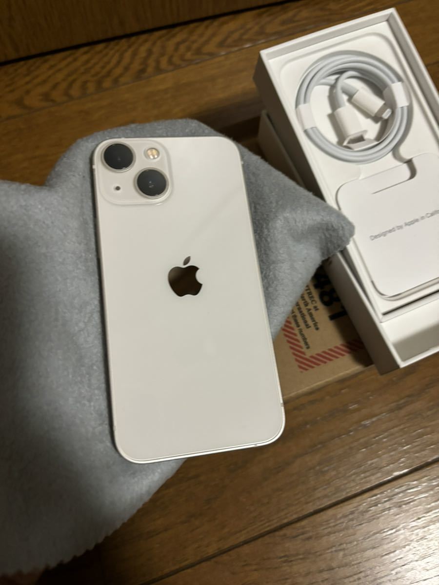 【美品】Apple iPhone 13 mini 128GB スターライト SIMフリー_画像2