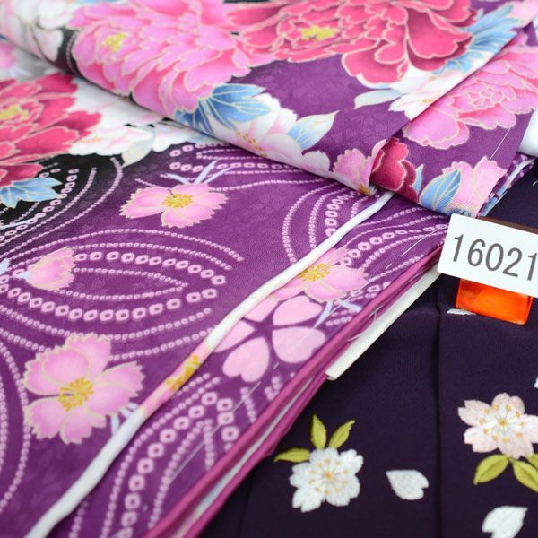  two shaku sleeve kimono hakama full set long kimono-like garment . contains!( neckpiece adhesion exclusive use ) 100 flower .. hakama modification possibility new goods ( stock ) cheap rice field shop NO16021