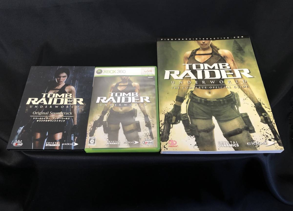 Xbox360 ★ Tomb Raider トゥームレイダー アンダーワールド 攻略本 ガイド サウンドトラック Underworld Spike スパイク eidos_画像1