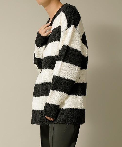 NUMBER (N)INE 22AW アルパカ混 ボーダーニット カートコバーン NUMBER (N)INE 22AW アルパカ混 ボーダーニット カートコバーン