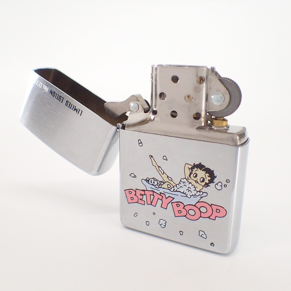 【新品同様/1円】ZIPPO ジッポ 限定 Betty Boop ベティブープ 1998年製 オルゴール付き オイル ライター シルバー メンズ_画像6