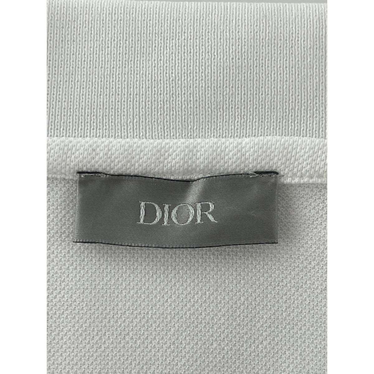 Christian Dior クリスチャンディオール ホワイト 293J832A0448 アトリエロゴ刺繍 ポロシャツ ホワイト L トップス コットン メンズ 中古の画像4