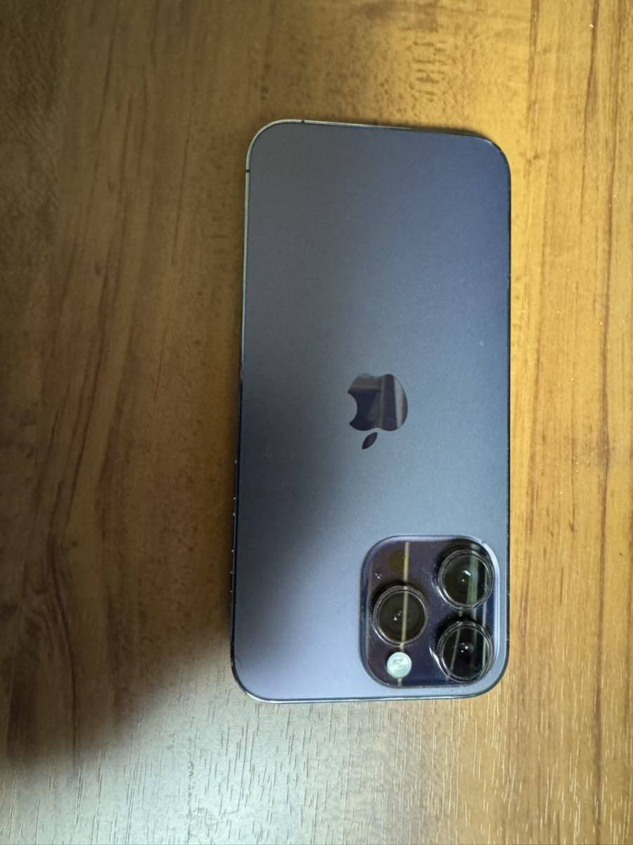 美品SIMフリー iPhone14 pro Max 1TBディープパープル利用制限 ○ AppleCare+盗難・紛失保証付Apple購入品_画像3