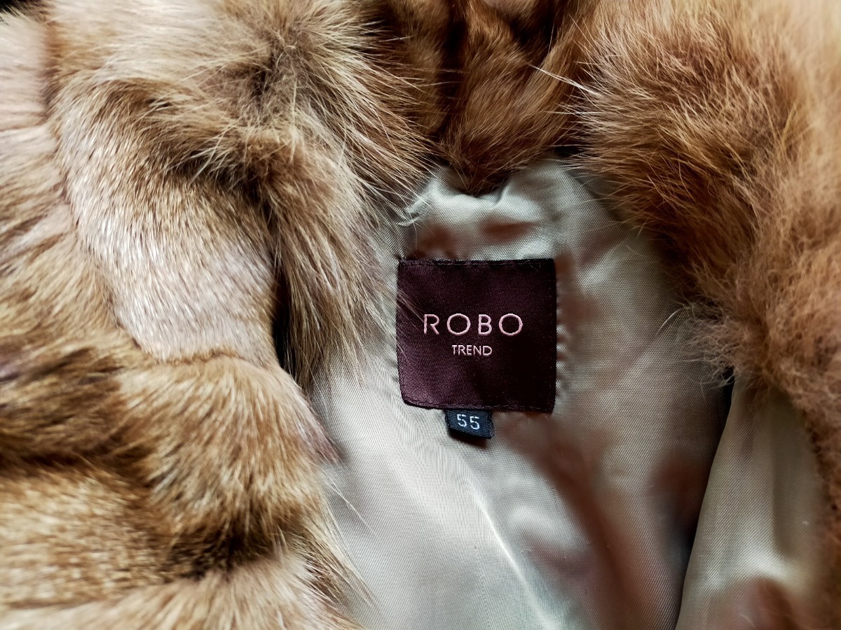 美品 ROBO TREND レザーコート 55 M ラムレザー フォックス毛皮