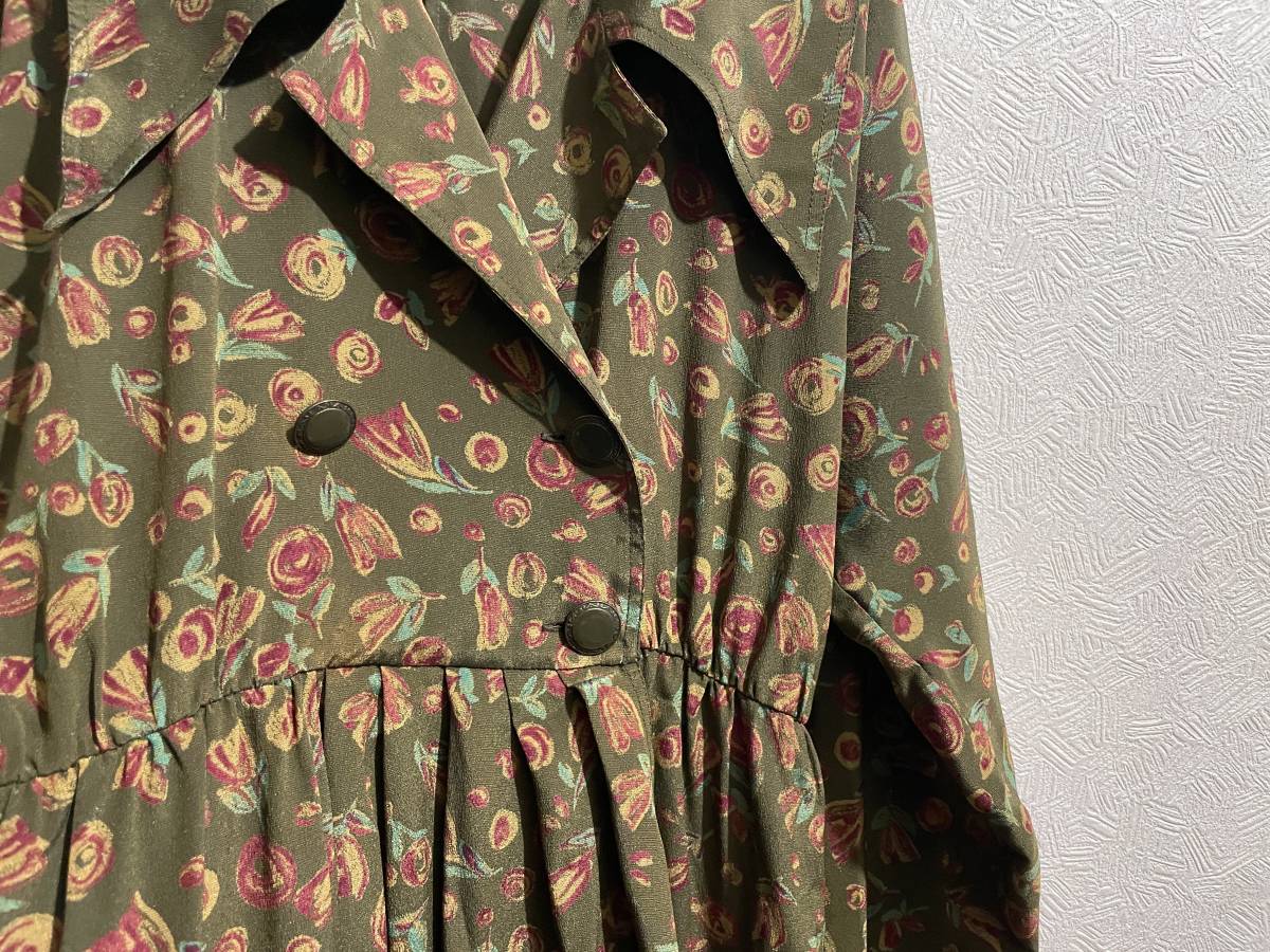 0 Italy made Vintage FENDI flower pattern long One-piece / Fendi fish tail floral print 42 Ladies #Sirchive