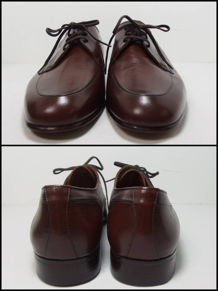 ☆【美品】BALLY 本革 レザー ビジネス シューズ 7 1/2（25.5cm）ダークブラウン こげ茶 メンズ 靴 バリー_画像4