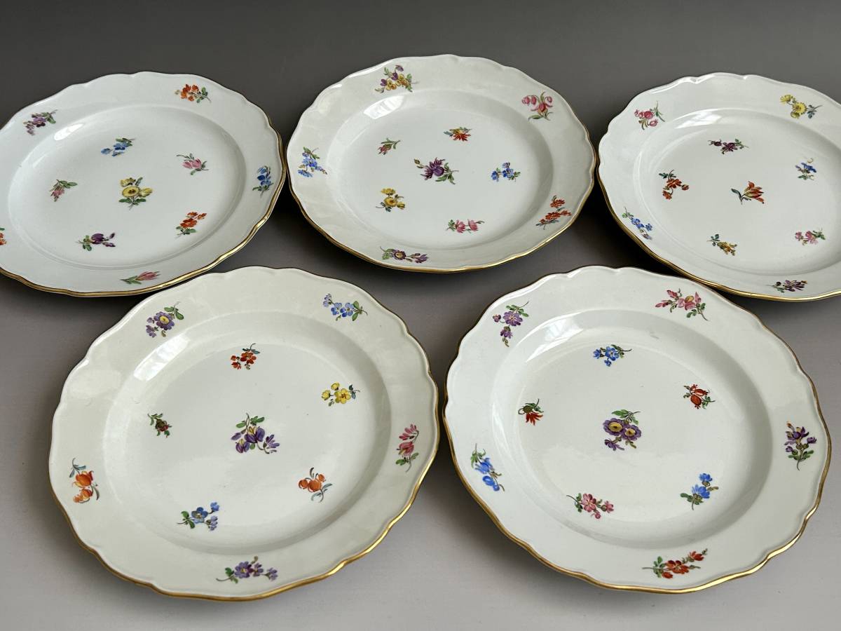 Meissen マイセン スキャタードフラワー 小花散らし デザートプレート