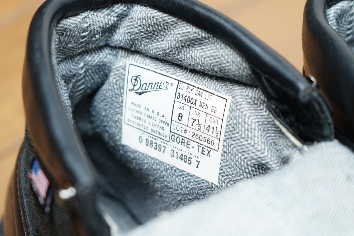 DANNER　ダナーライト　US8　ブラック　黒　　ゴアテックス　ブーツ　31400x_画像9