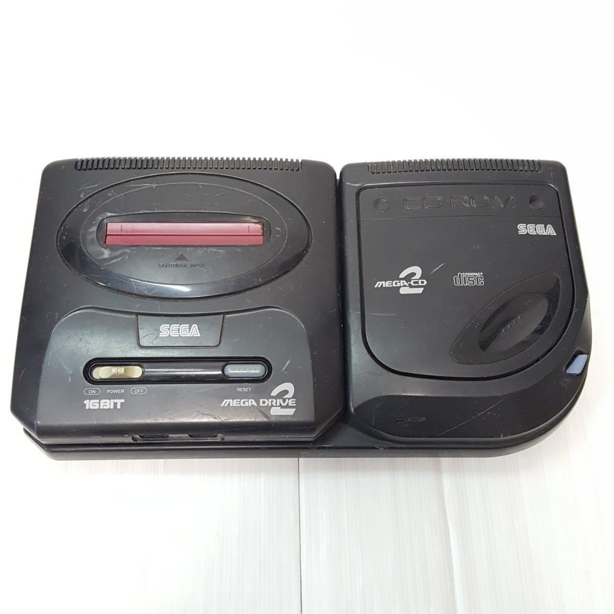 【国際ブランド】 376) メガドライブ2 メガCD2 本体 動作未確認 ジャンク SEGA MEGA DRIVE2 HAA-2511  MEGA-CD2 HAA-2912 ゲーム