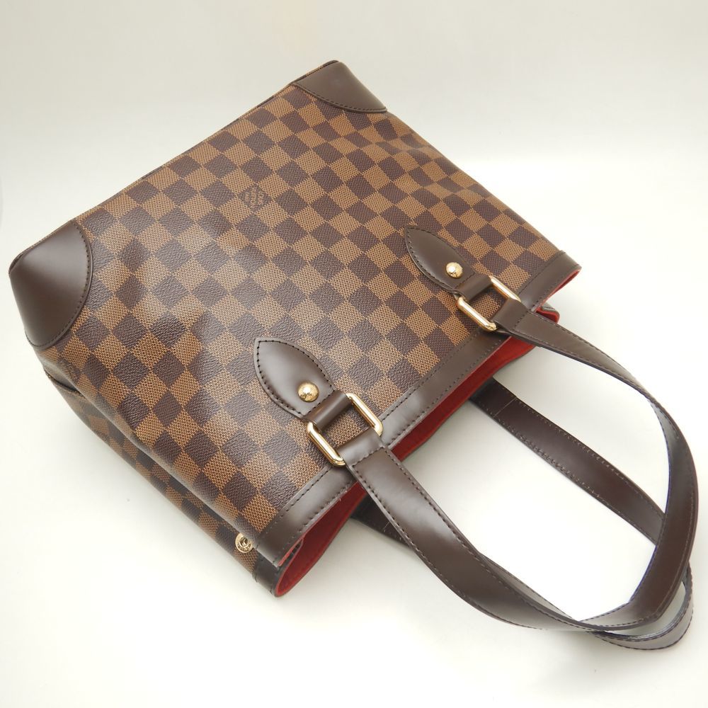 LOUIS VUITTON ルイヴィトン ダミエ ハムステッドPM N51205 トートバッグ ブラウン/251043【中古】_画像3