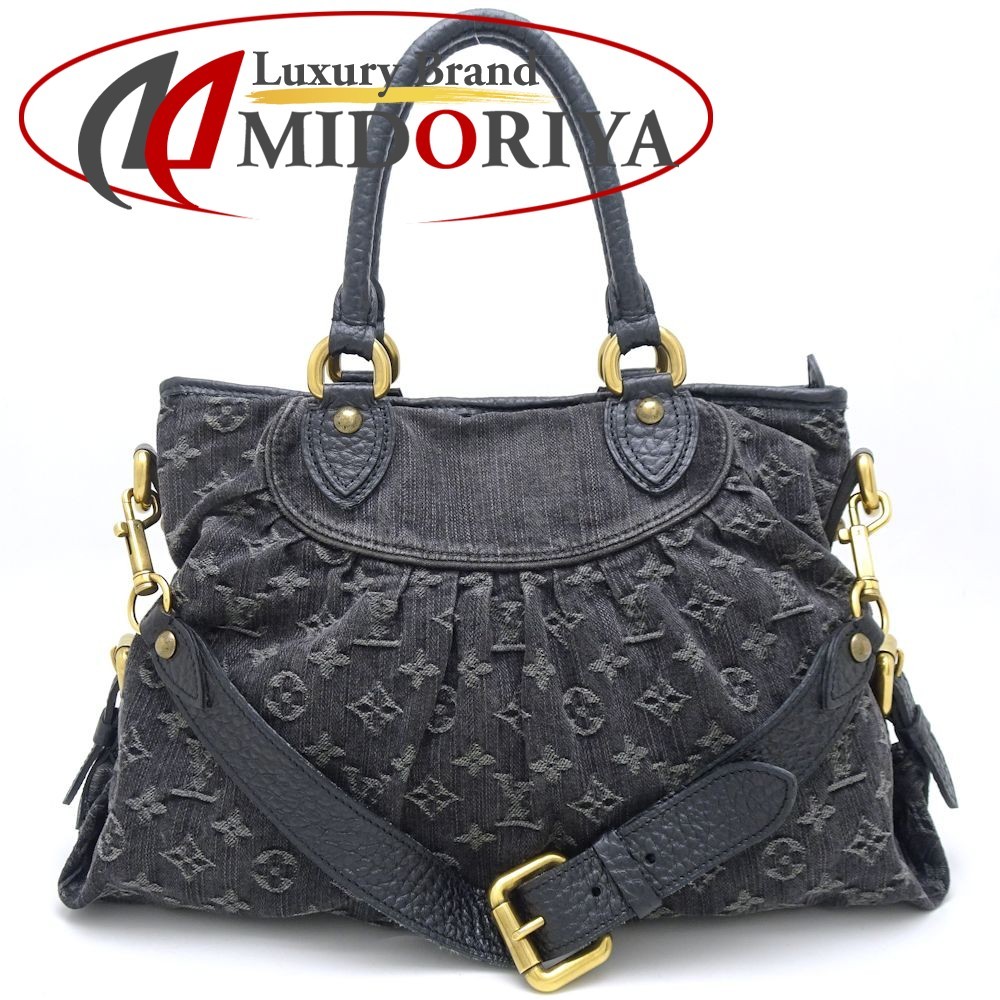 LOUIS VUITTON ルイヴィトン モノグラムデニム ネオカヴィMM M95351 2Wayバッグ ノワール/350707【中古】_画像1