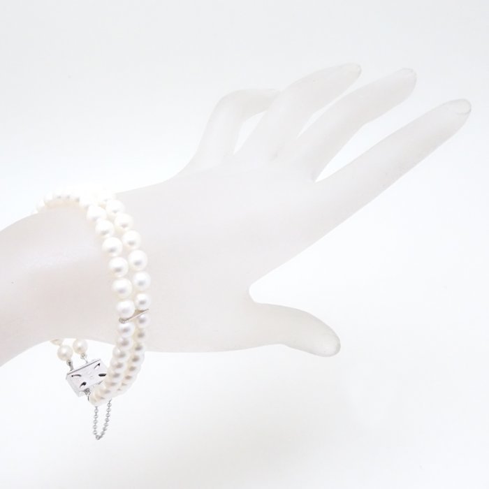 日本未発売】 パール ミキモト MIKIMOTO ブレスレット シルバーメッキ