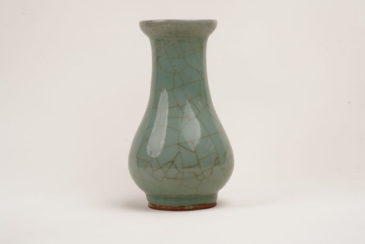 中国 龍泉窯 青磁 花瓶 古玩 南宋 高さ17cm