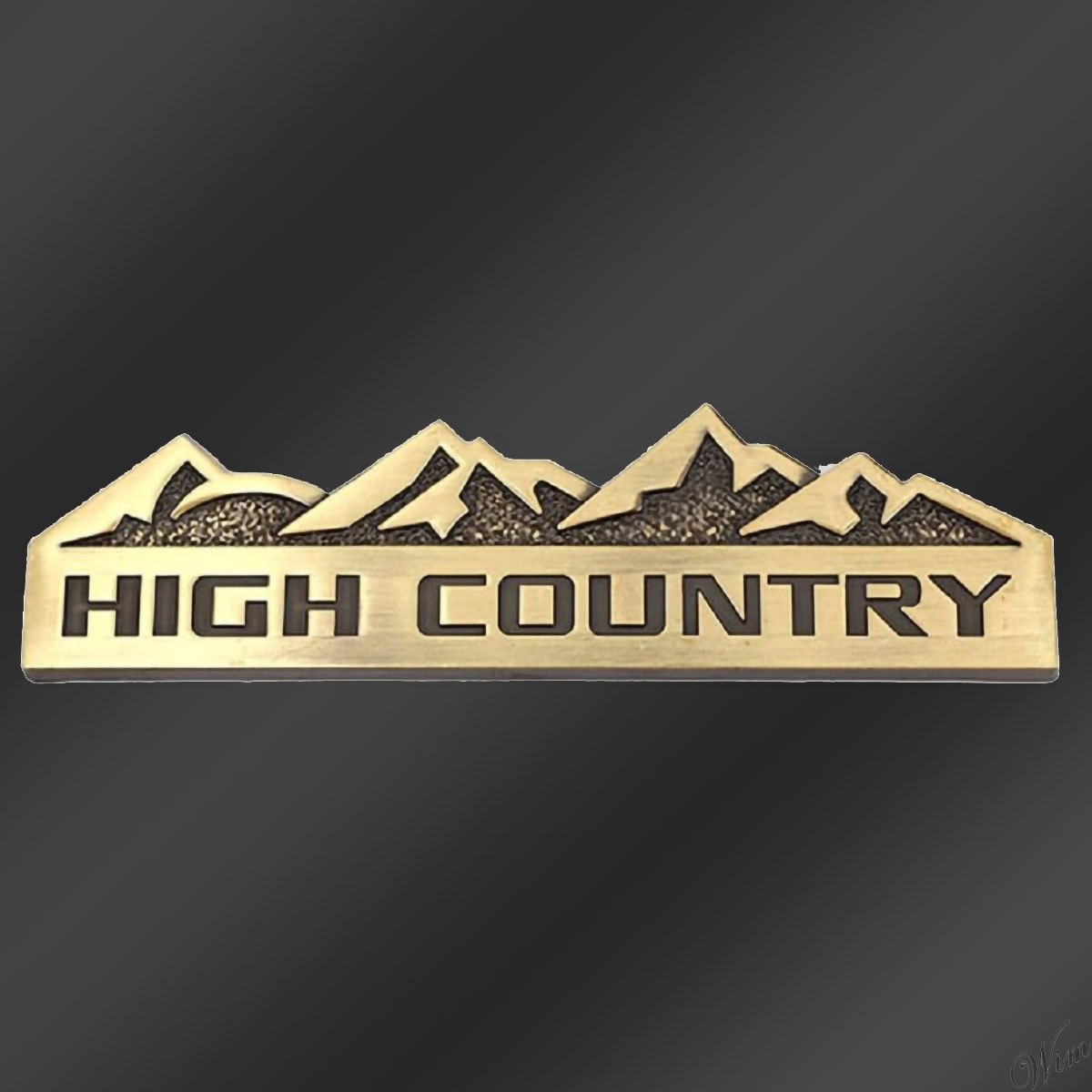 ◆高級感をプラス◆ エンブレムステッカー HIGH COUNTRY 両面テープ仕様 簡単装着 自動車 アクセサリー デカール ドレスアップ ブラック_画像1