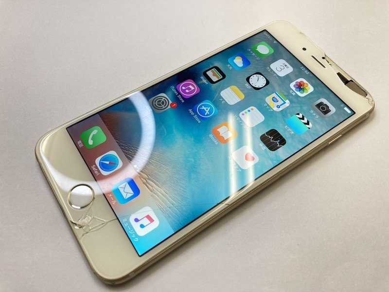 HE948 SoftBank iPhone6Plus 16GB ゴールド 判定◯ ジャンク ロックOFF_画像1