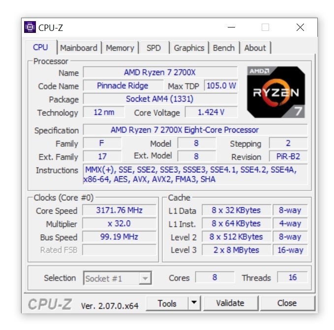 AMD CPU Ryzen 2700X 中古 détails d'articles | Yahoo! Auctions