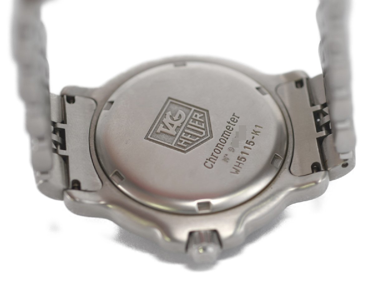 レア [美品] 稼働品【TAG Heuer】タグホイヤー 6000シリーズ プロ 200ｍ WH5115 メンズ ピンク文字盤 クロノメーター 自動巻 中古品_画像9