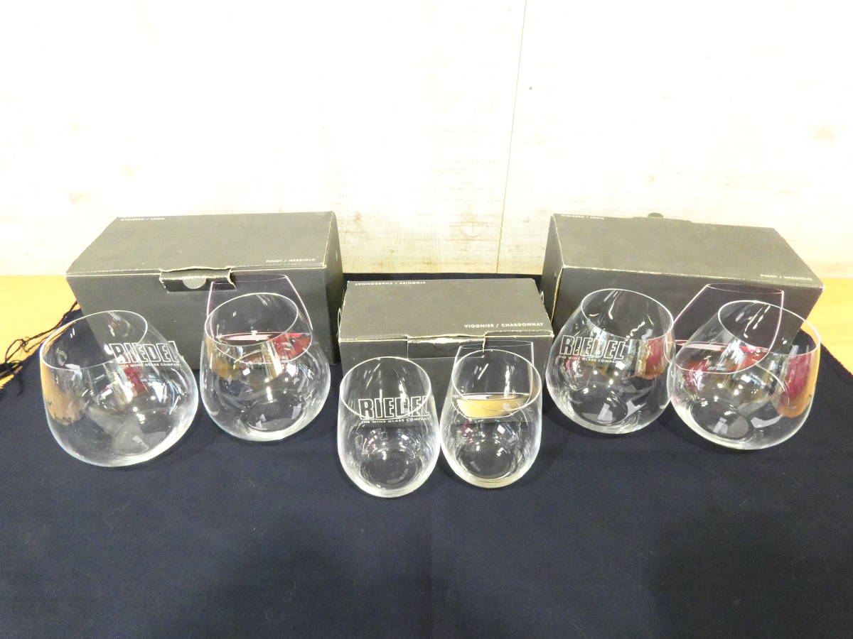 ●RIEDEL リーデル 赤ワイン グラス リーデル・オー ピノ/ネッビオーロ 2客×2箱　ヴィオニエ/シャルドネ 2客＠80_画像1