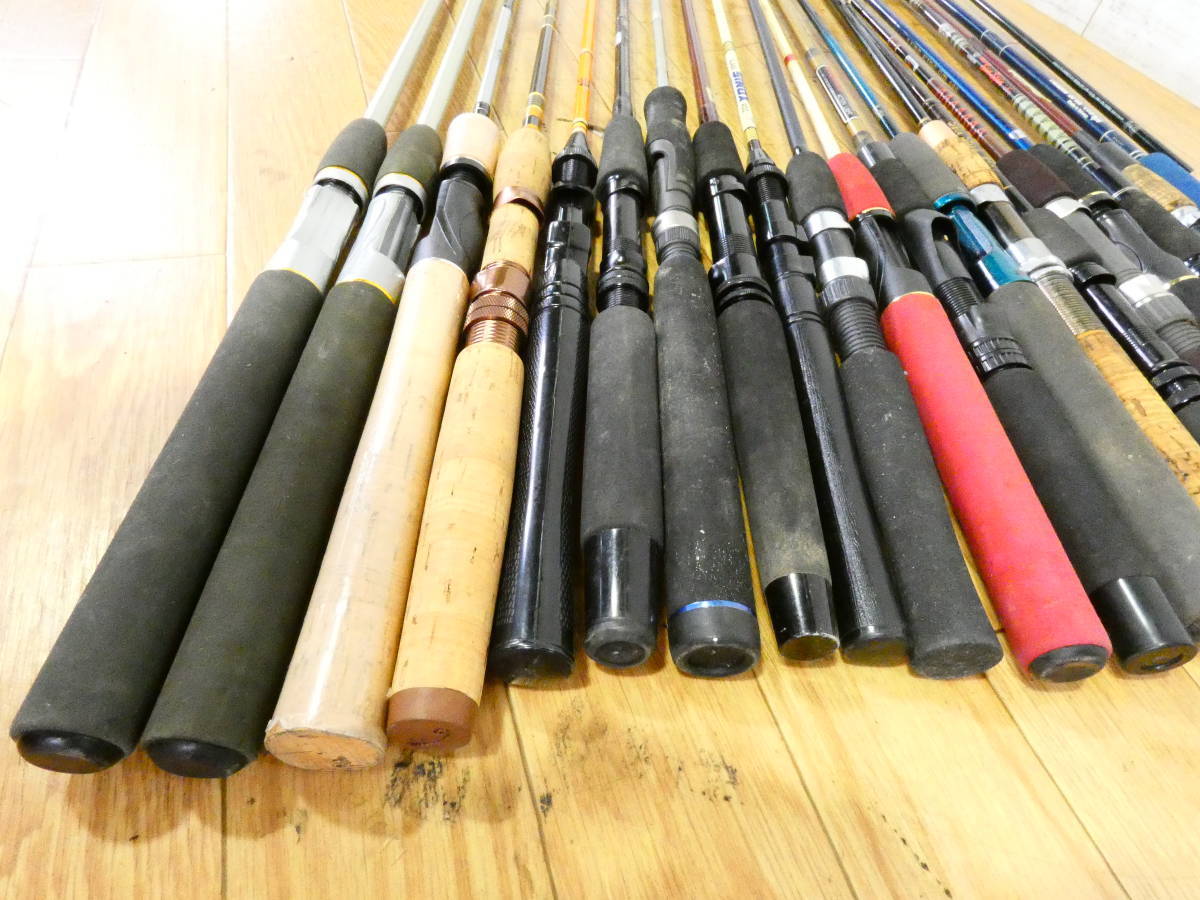 △【中古】(Ｓ22) スピニングロッド /DAIWA /など /大量 /オールド /まとめ /２１本 /約2.6kg /2ピース /竿 / バス釣り /釣り @160_画像6