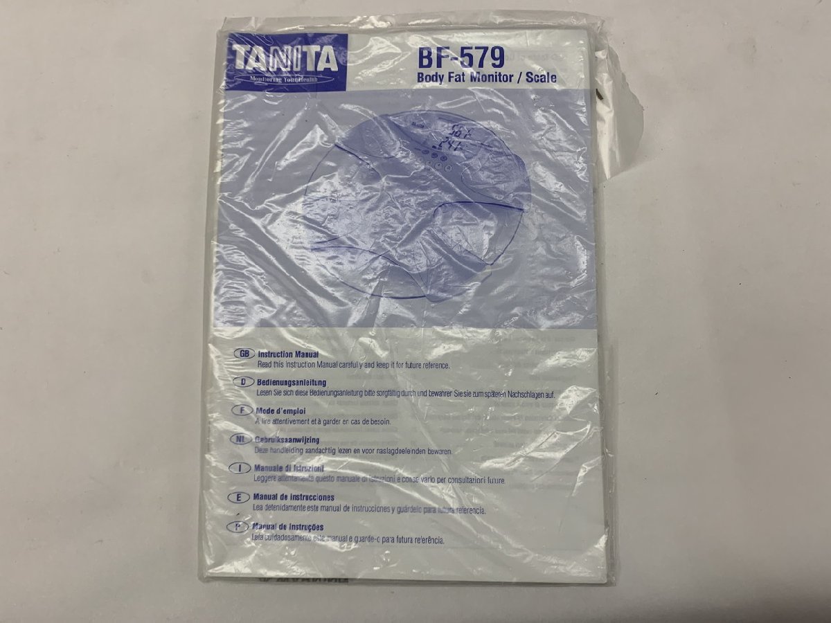 【YG-0049】希少 美品 タニタ　TANITA 体脂肪計付ヘルスメーター BF-579 体重計 海外モデル 約34ｃｍ【千円市場】_画像7