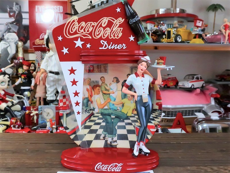 コカコーラ ダイナーウェートレス 50sフィギュア アメリカングラフィティ 限定生産☆絶版☆コカコーラ アメリカンダイナーウェートレス