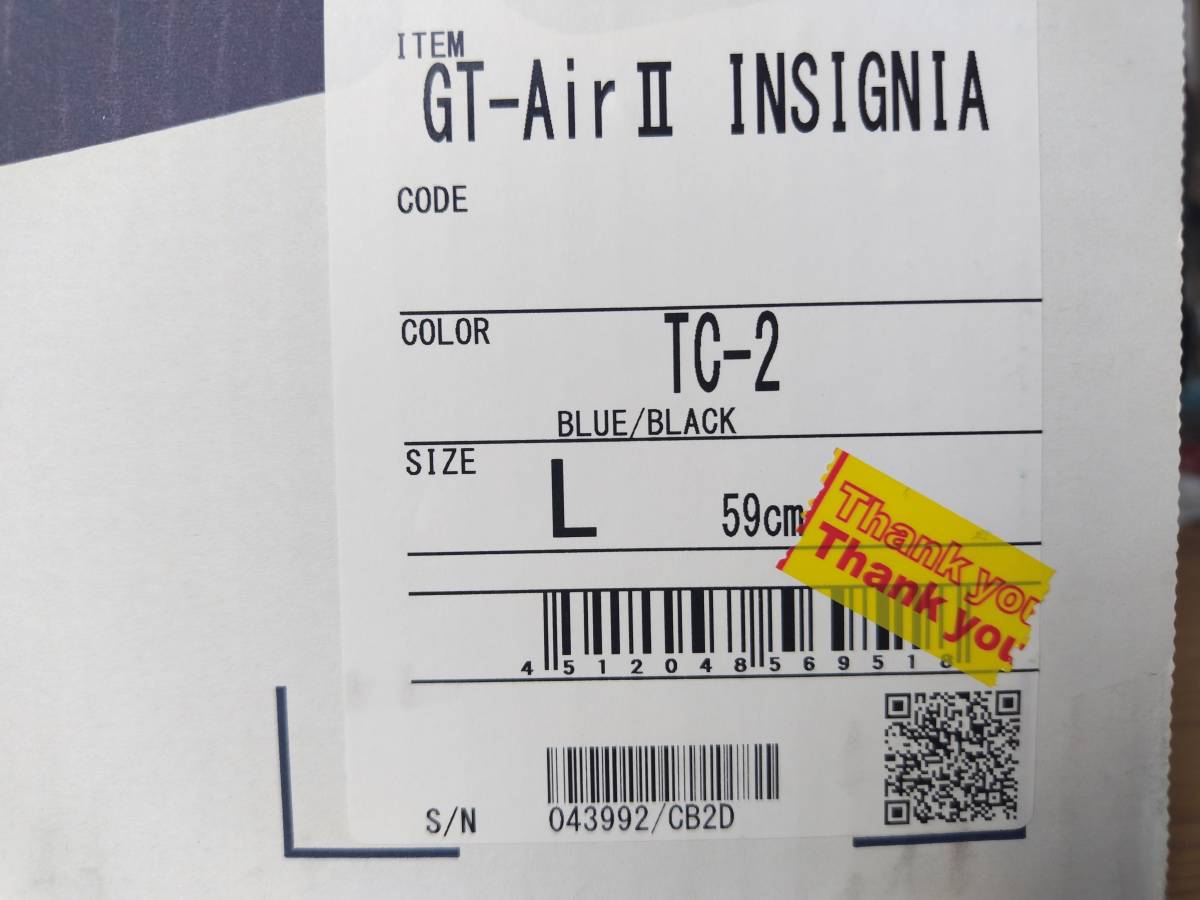 ☆【ＳＲＬ２付】SHOEI GT-AirⅡ INSIGNIA Ｌサイズ ショウエイ TC-2 BLUE/BLACKの画像9