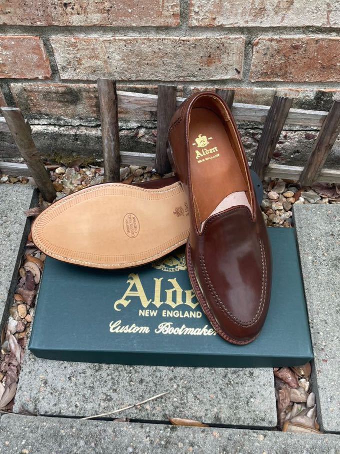 オールデン ラベロ コードバン ローファー スリッポン 7.5D アバディーンラストRavello loafer slip on Whisky ウイスキー