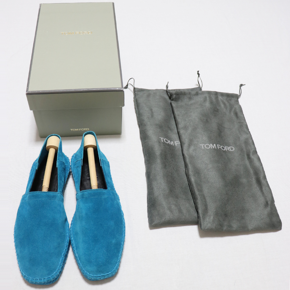  ultimate beautiful goods TOMFORD Tom Ford top class leather espado dragon sandals emerald blue 8T