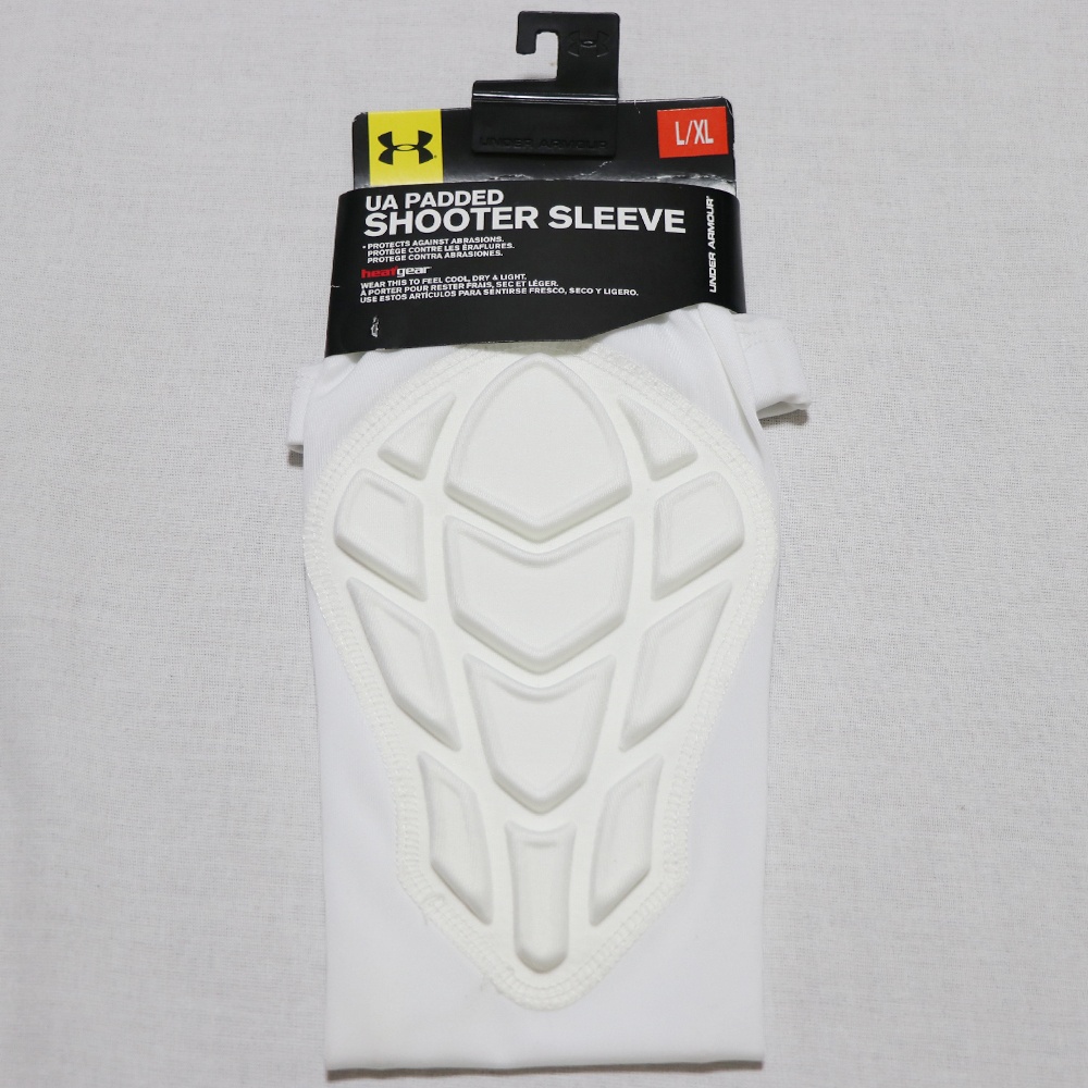  новый товар UNDER ARMOUR Under Armor баскетбол для защита для накладка рукав Padded Shooter Sleeve белый L/XL