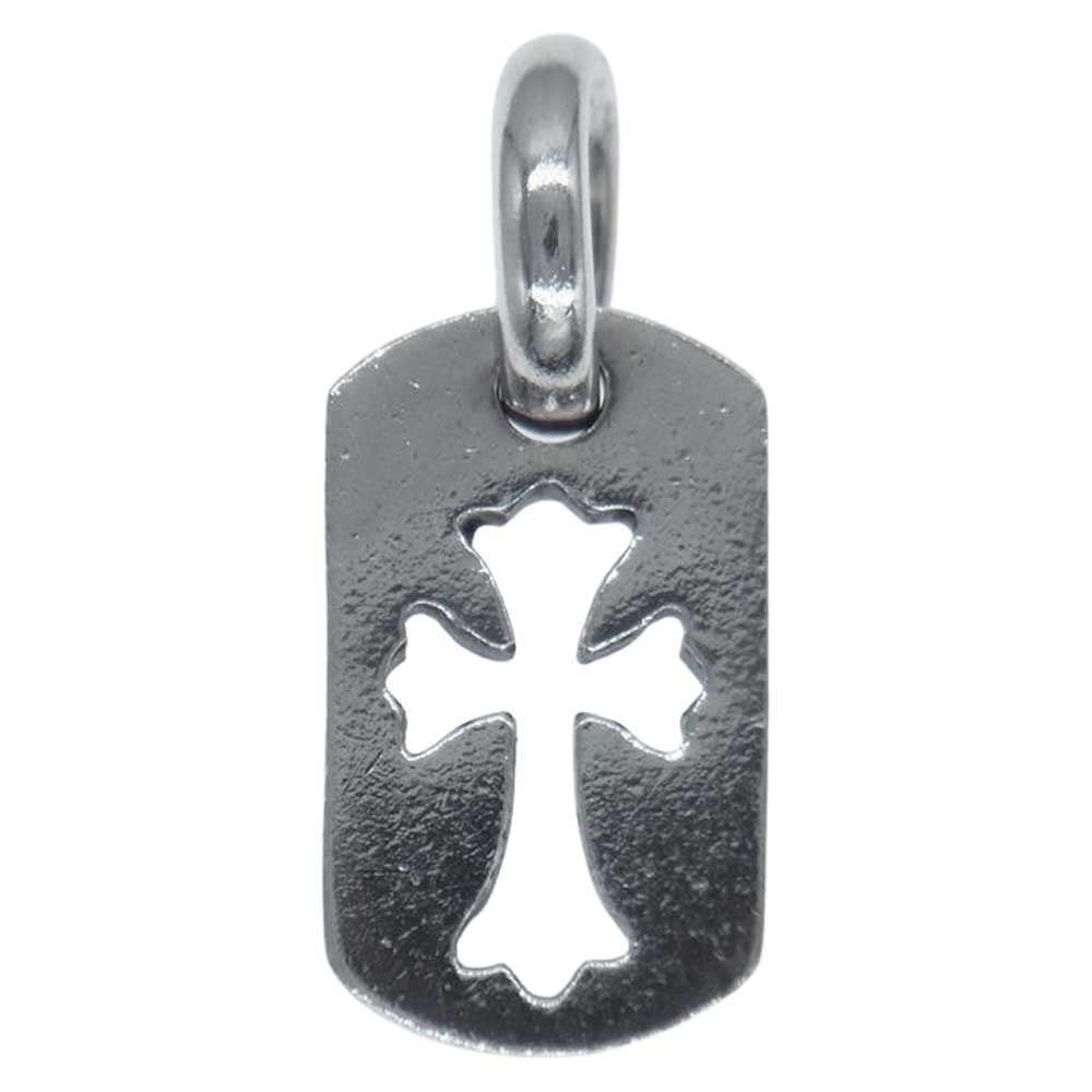 CHROME HEARTS クロムハーツ（原本無） タイニー カット アウト クロス ドッグタグ チャーム ネックレストップ ペンダントトップ【中古】